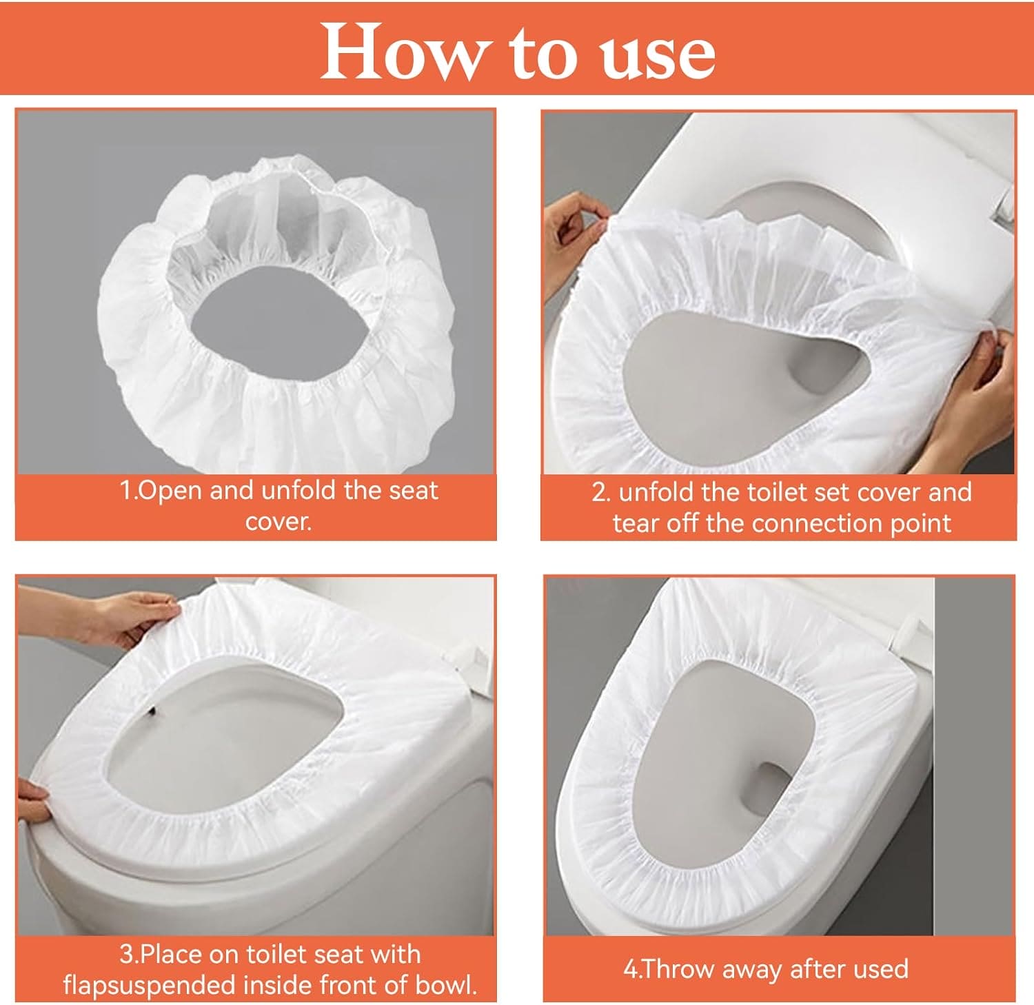 Set Of 10 Disposable Toilet Seat Cover, Non-woven Fabric Toilet Mat Seat Cover, Travel Camping Bathroom Accessories, Bathroom Toilet Paper Pack, Individually Wrapped Toilet Seat Cushion, Premium Elastic Strap Toilet Seat Cover Set Of 10 Disposable Toilet Seat Cover, Non-woven Fabric Toilet Mat Seat Cover, Travel Camping Bathroom Accessories, Bathroom Toilet Paper Pack, Individually Wrapped Toilet Seat Cushion, Premium Elastic Strap Toilet Seat Cover